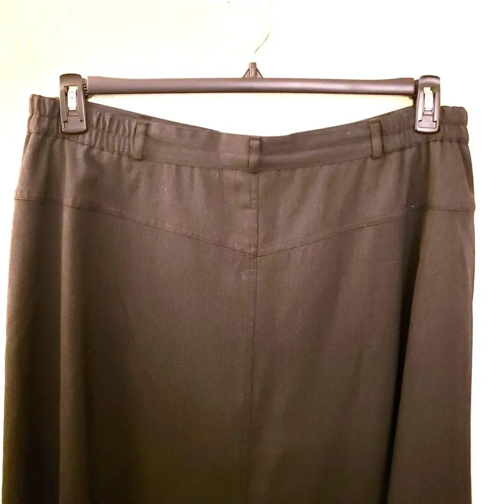 Vintage Button Front Gray Dropped Yoke Maxi Skirt by Spiegel 22W Runs Small EUC